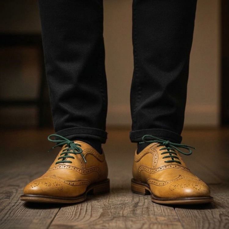 Dark Green Dress Shoelaces