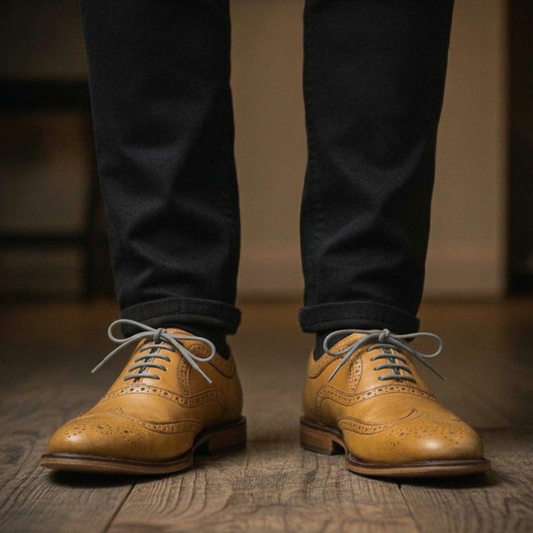 Grey Dress Shoelaces