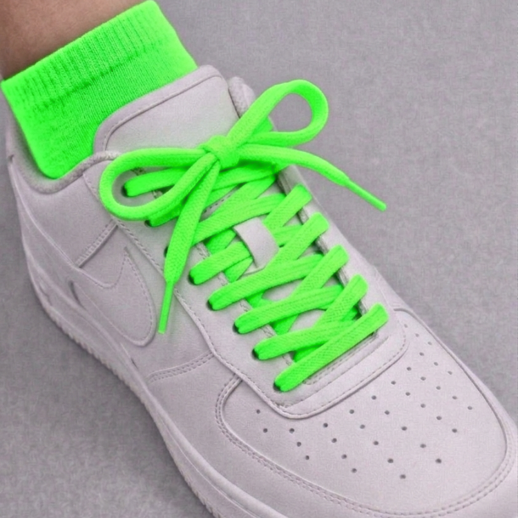 Neon Green Flat Casual Lace