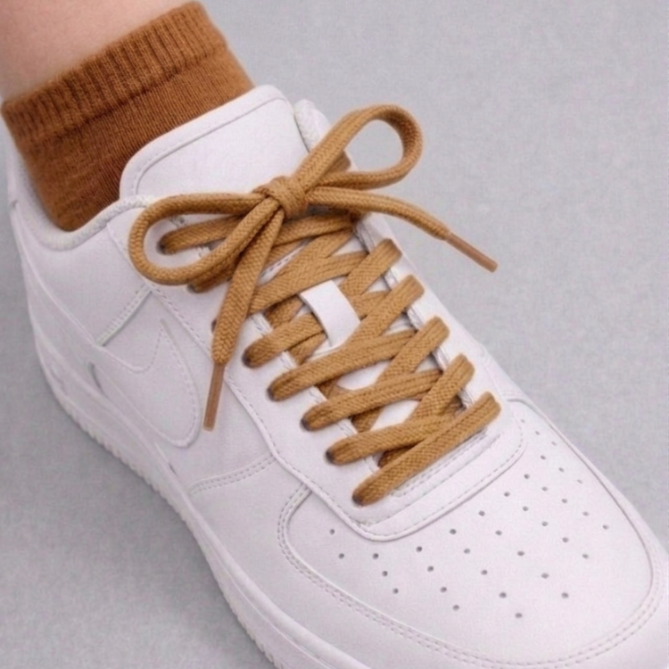 Brown Flat Casual Lace