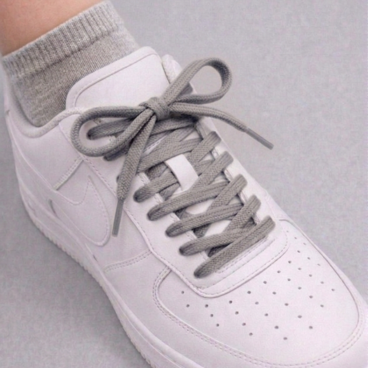 Grey Flat Casual Lace