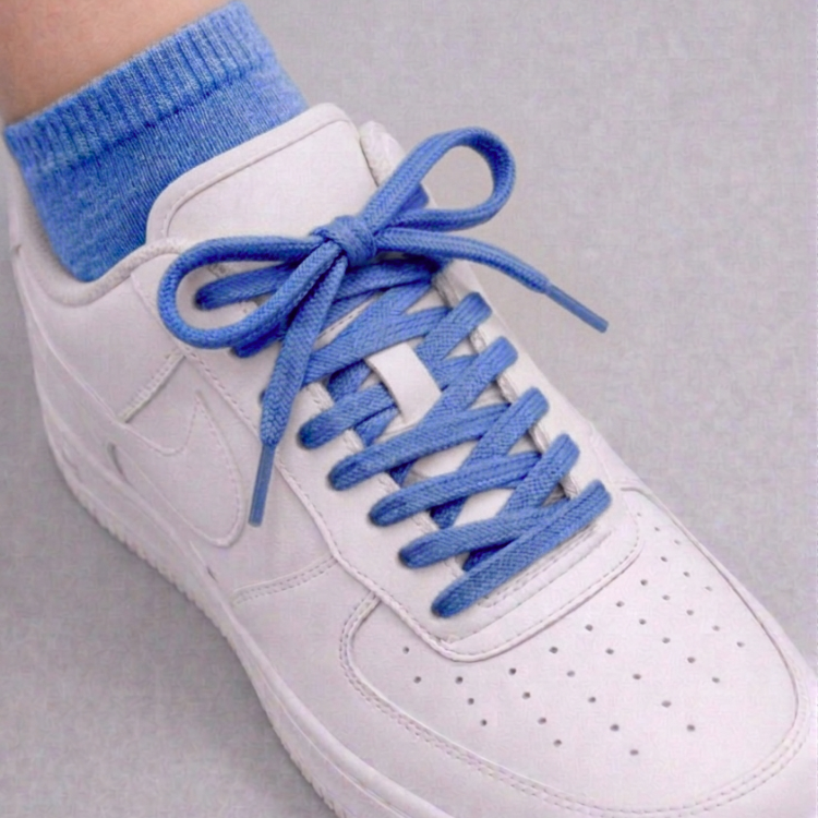 Blue Flat Casual Lace