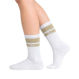 Half Sports Socks - White / Tan Free Size