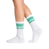 Half Sports Socks - White / Green Free Size