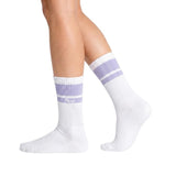 Half Sports Socks - White / Grey Free Size