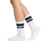 Half Sports Socks - White / Black Free Size