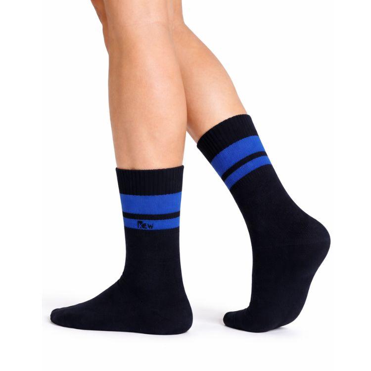 Half Sports Socks - Dark Blue / Blue Free Size