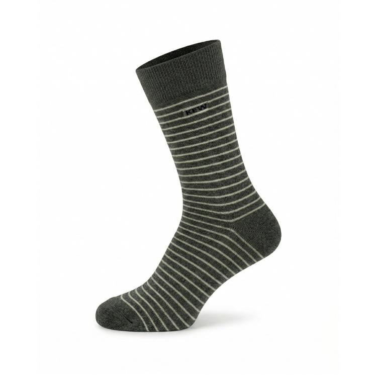 Crew Stripes Small Socks Dark Grey - White