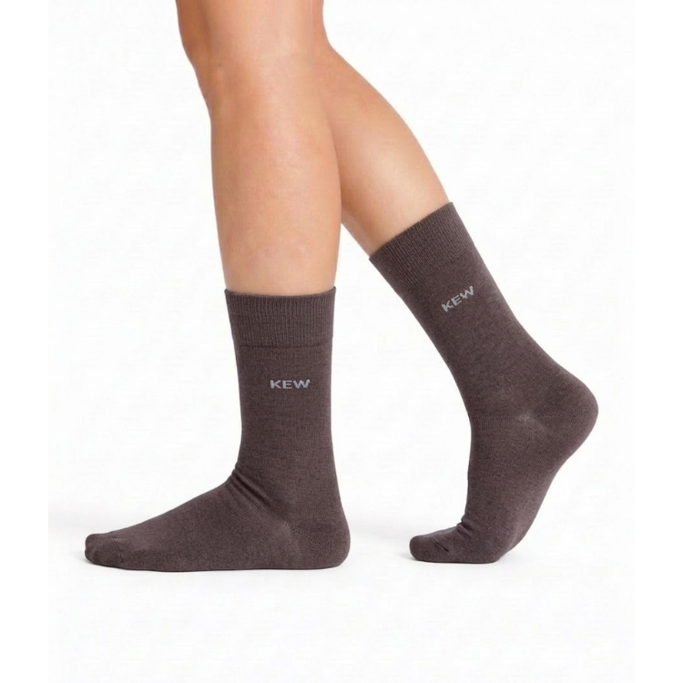 Crew Socks Dark Brown Free Size