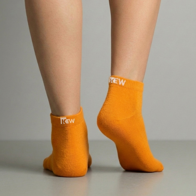 Ankle Socks - Orange Free Size
