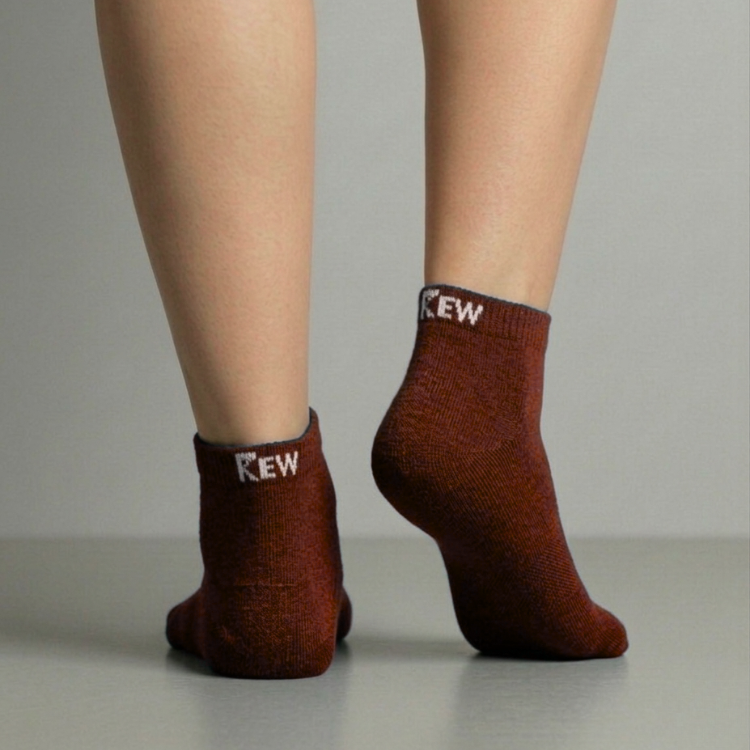 Ankle Socks - Dark Brown Free Size