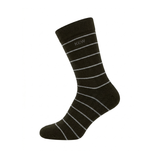 Crew Srtipes Long Socks Black - White