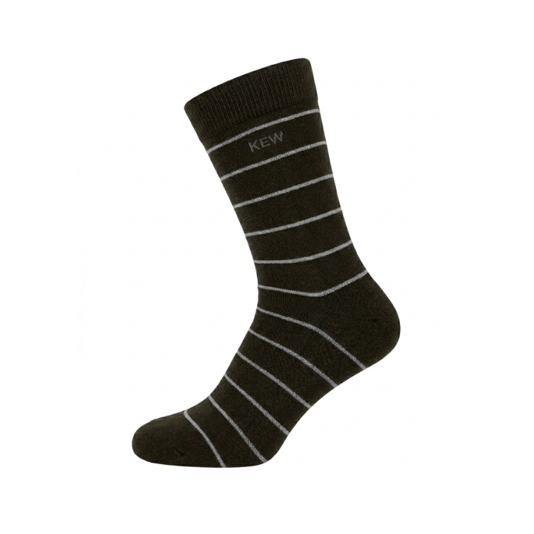 Crew Srtipes Long Socks Black - White