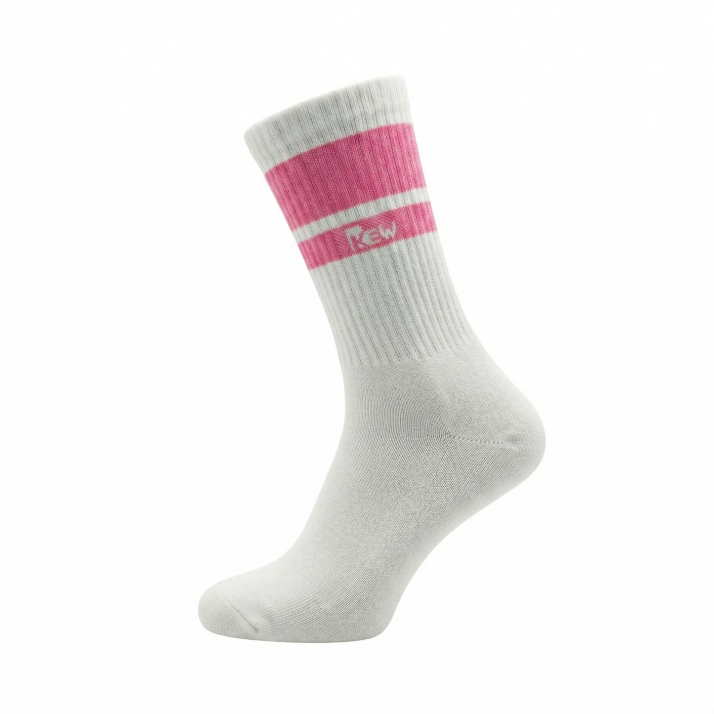 Half Sports Socks - White / Pink Free Size