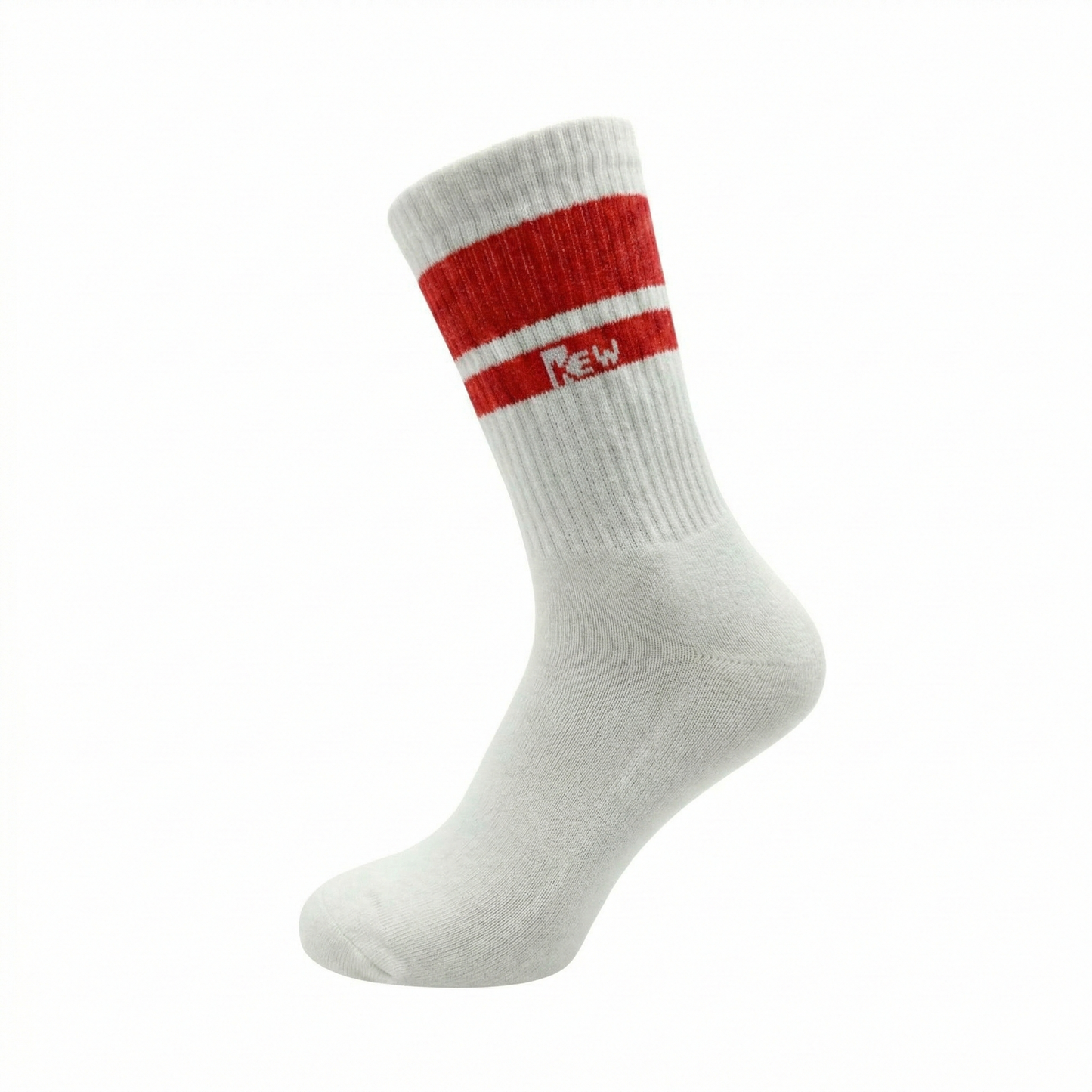 Half Sports Socks - White / Red Free Size