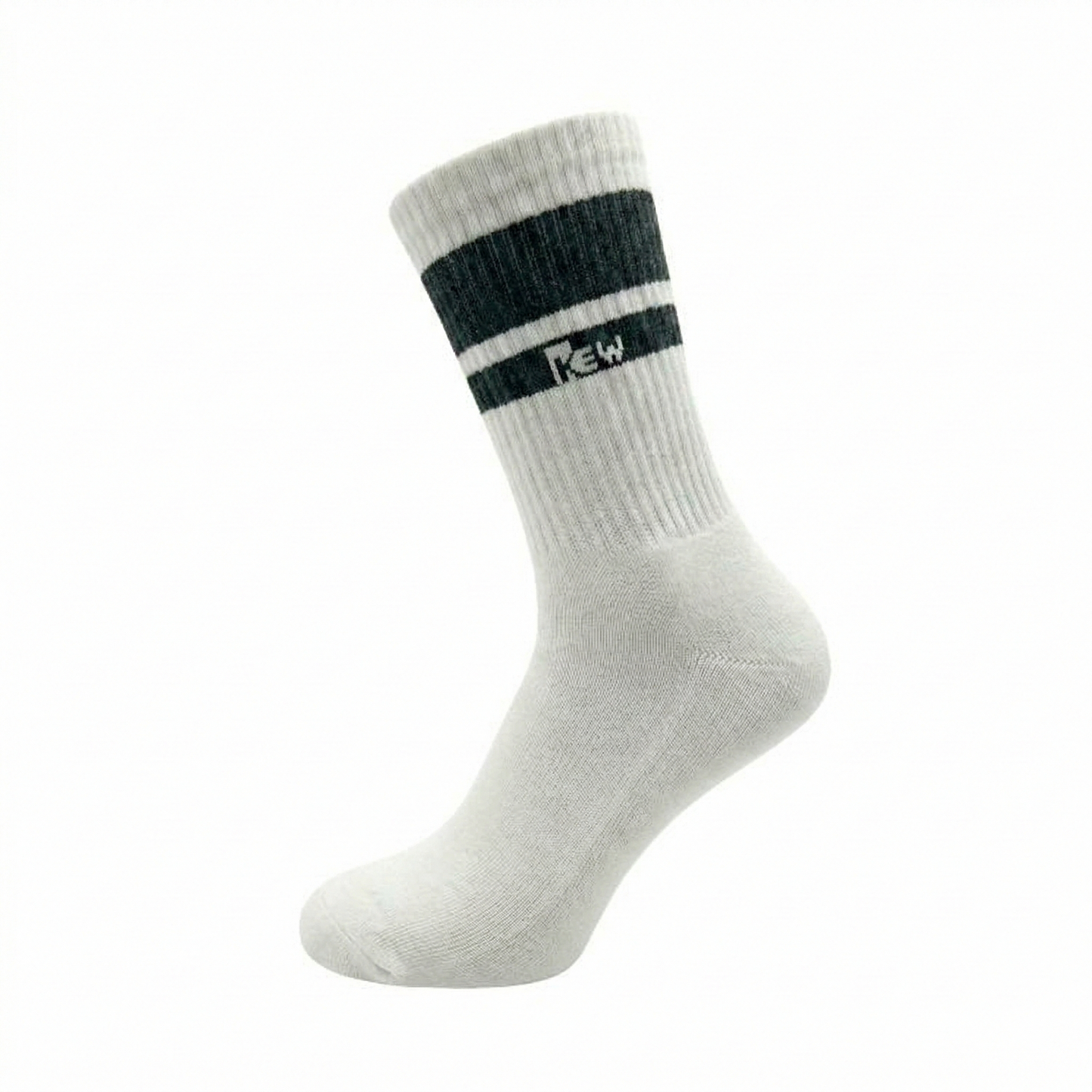 Half Sports Socks - White / Black Free Size