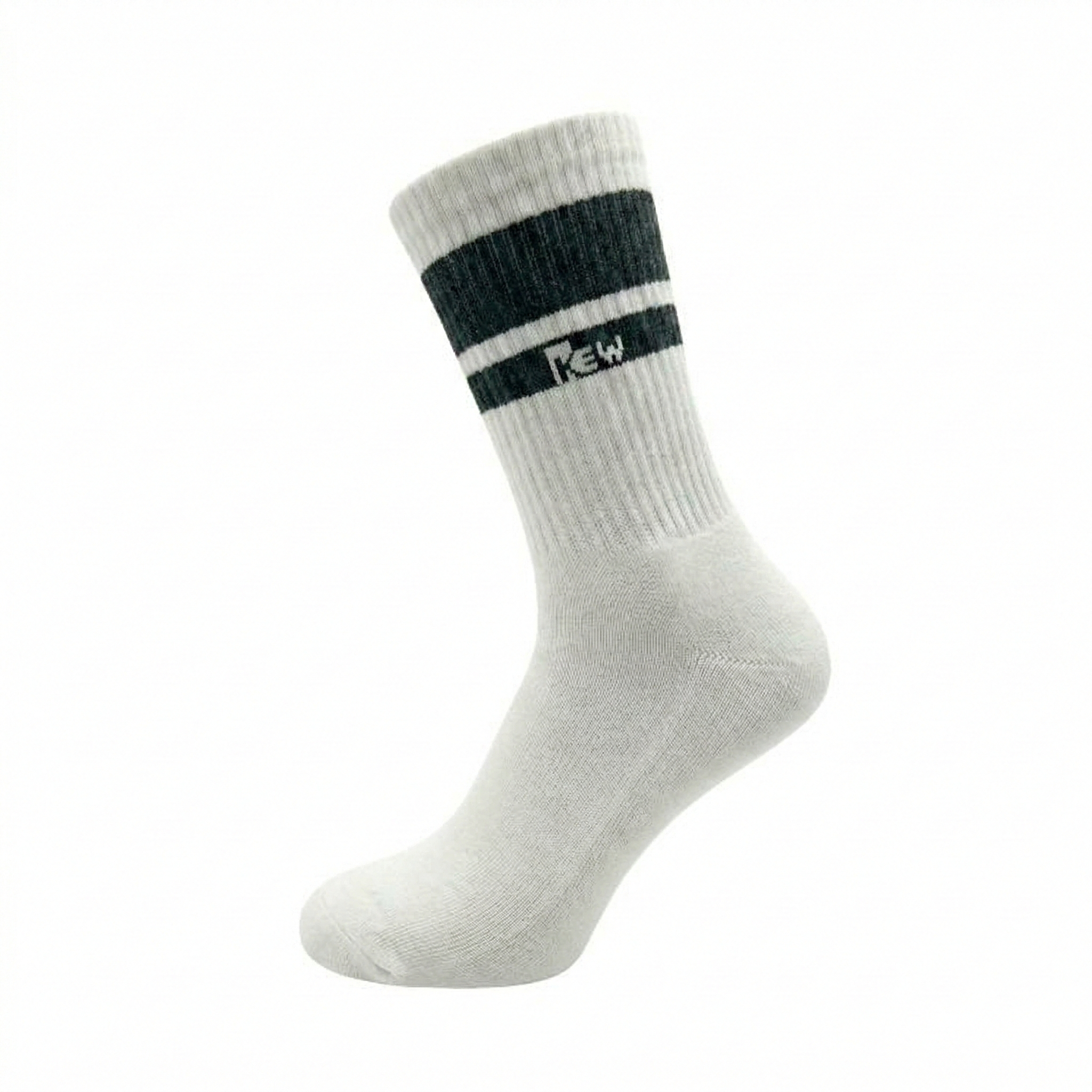 Half Sports Socks - White / Black Free Size
