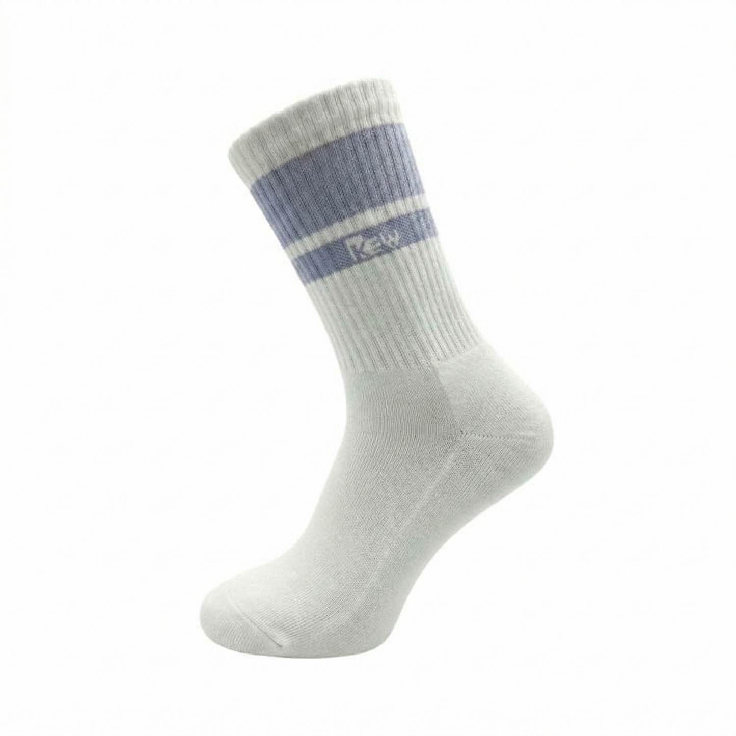 Half Sports Socks - White / Grey Free Size