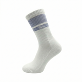 Half Sports Socks - White / Grey Free Size